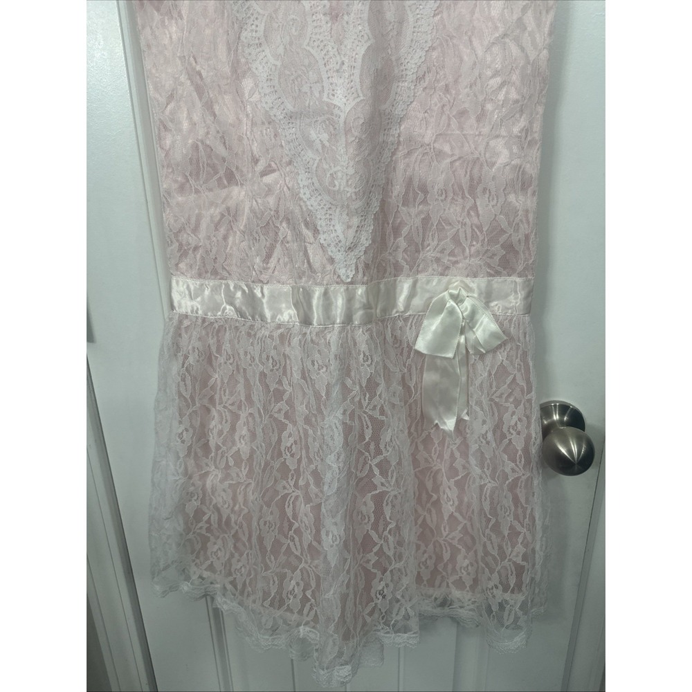 Gunne Sax Jessica McClintock 1980s Vintage Drop Waist Lace Dress Dollette - Picture 3 of 11
